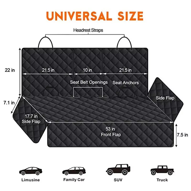 Universal Waterproof Pet Car Seat Cover
