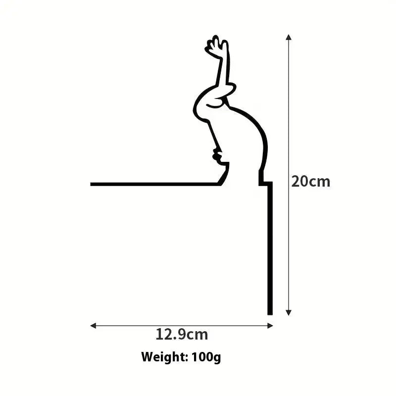 Minimalist Zen Shower Line Art – Modern Metal Bathroom Decor & Door Topper