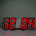 Minimalist 3D Digital LED Wall Clock – Remote Control & Auto-Dimming