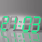 Minimalist 3D Digital LED Wall Clock – Remote Control & Auto-Dimming
