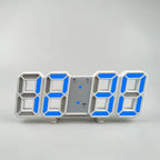 Minimalist 3D Digital LED Wall Clock – Remote Control & Auto-Dimming