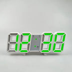 Minimalist 3D Digital LED Wall Clock – Remote Control & Auto-Dimming