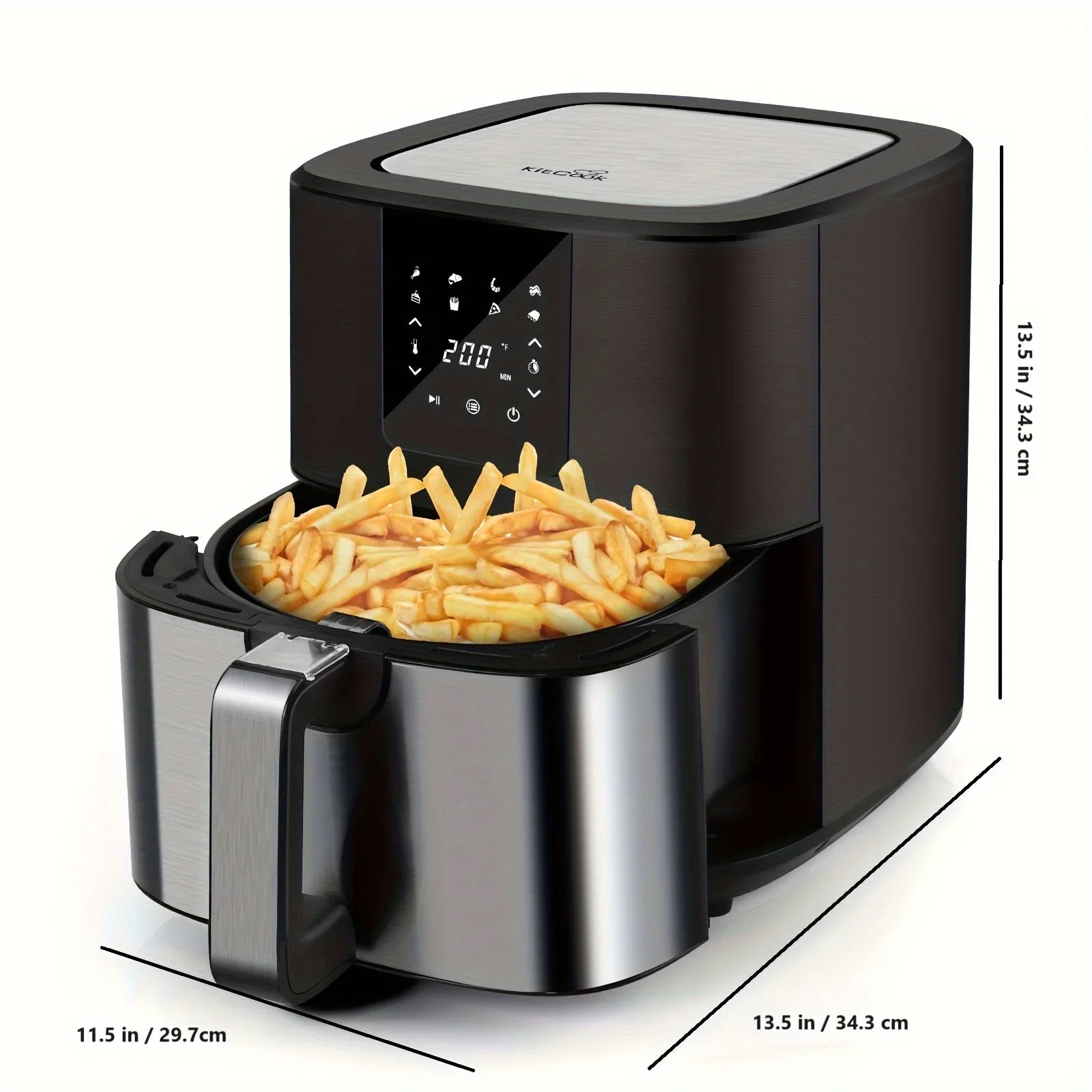 7-Quart Digital Precision Air Fryer - Matte Black Series