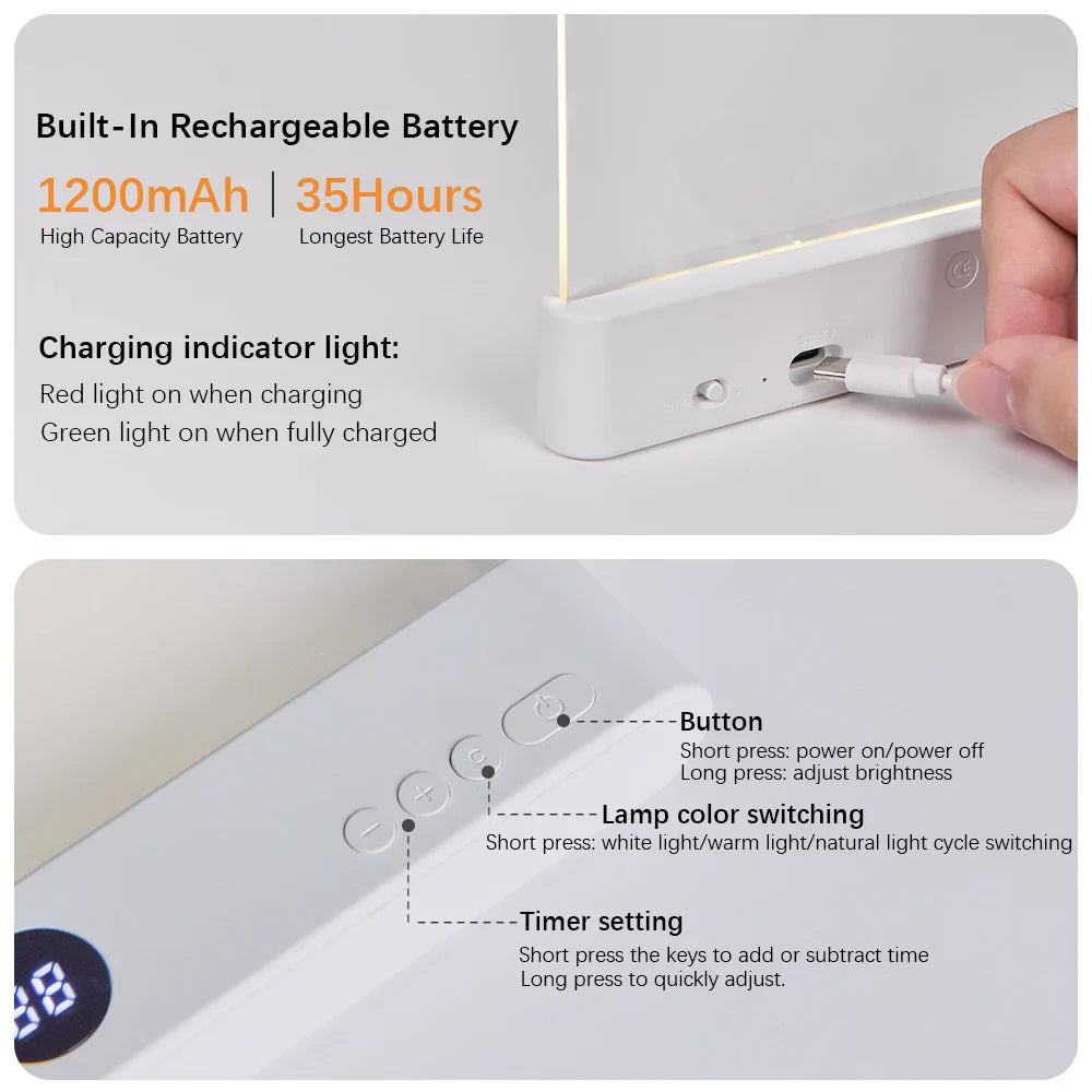 2-in-1 Smart LED Reading Light with Sleep Timer