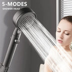 Adjustable High-Pressure Shower Head with 3 Massage Spray Modes