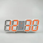 Minimalist 3D Digital LED Wall Clock – Remote Control & Auto-Dimming