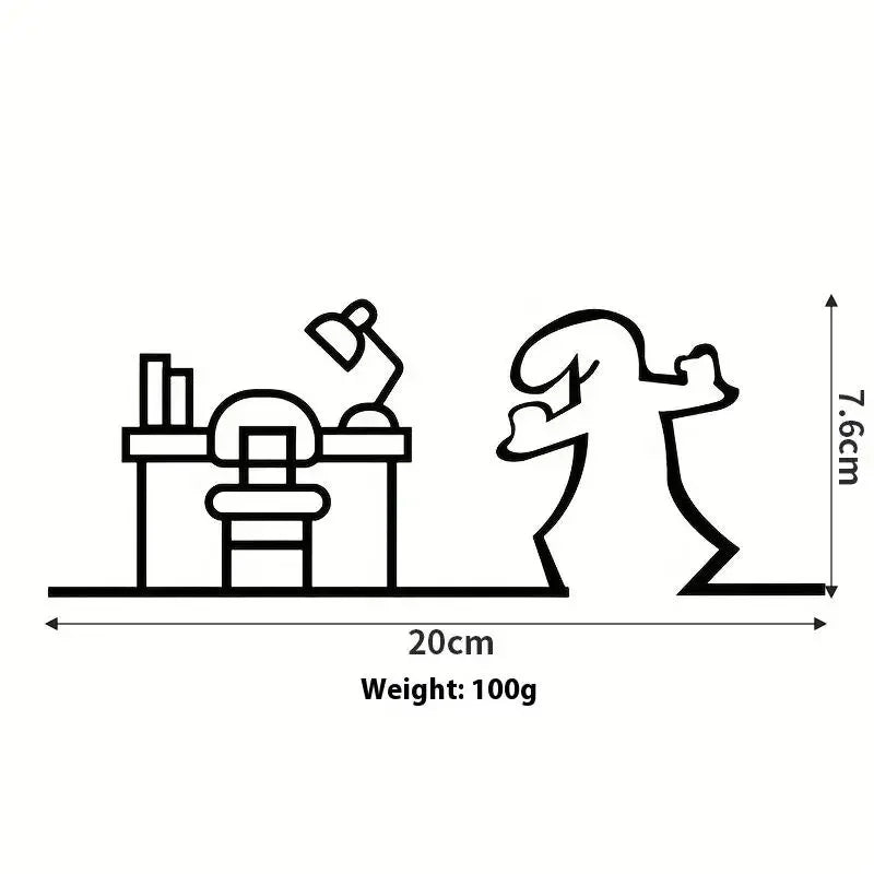 Minimalist Zen Shower Line Art – Modern Metal Bathroom Decor & Door Topper