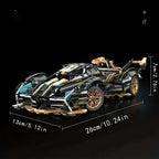 Precision Engineering Racing Car Model - 1,690 Piece Building Set