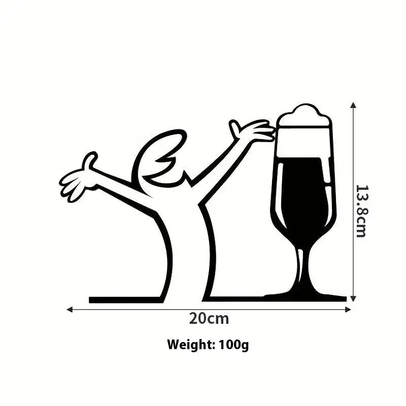 Minimalist Zen Shower Line Art – Modern Metal Bathroom Decor & Door Topper