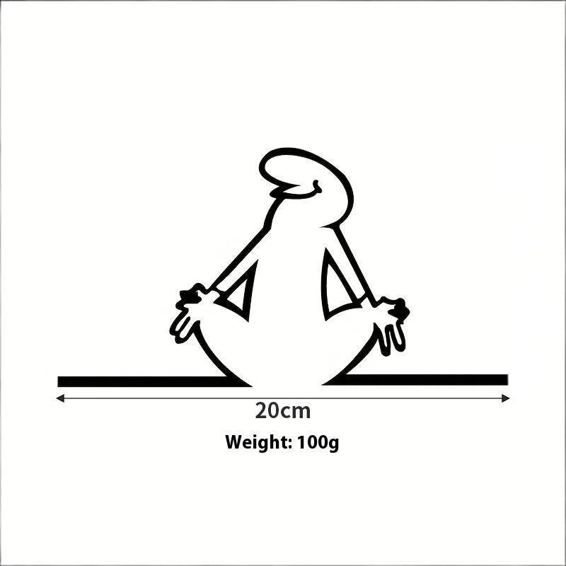 Minimalist Zen Shower Line Art – Modern Metal Bathroom Decor & Door Topper