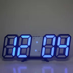 Minimalist 3D Digital LED Wall Clock – Remote Control & Auto-Dimming