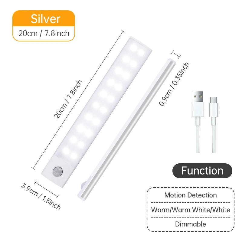 Rechargeable LED Cabinet Light with Motion Sensor