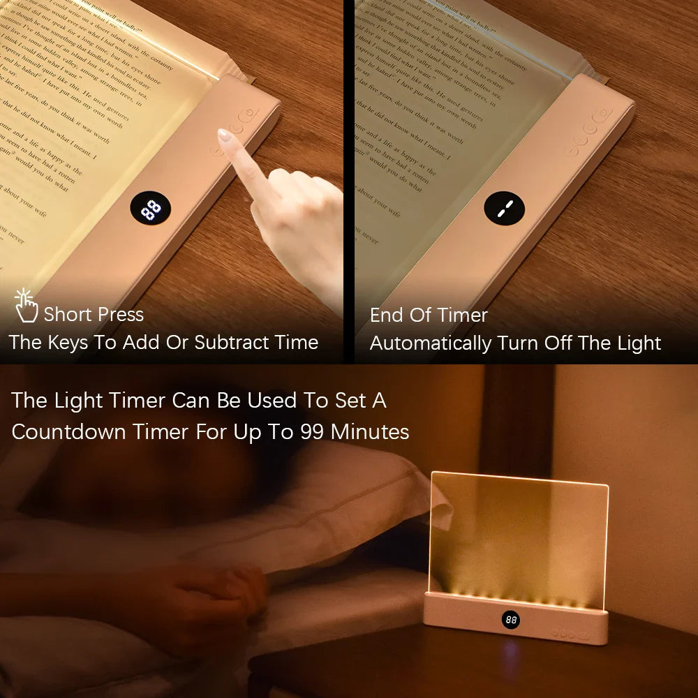 2-in-1 Smart LED Reading Light with Sleep Timer