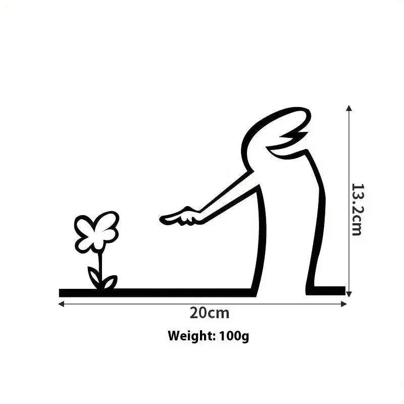 Minimalist Zen Shower Line Art – Modern Metal Bathroom Decor & Door Topper