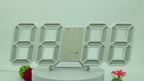 Minimalist 3D Digital LED Wall Clock – Remote Control & Auto-Dimming